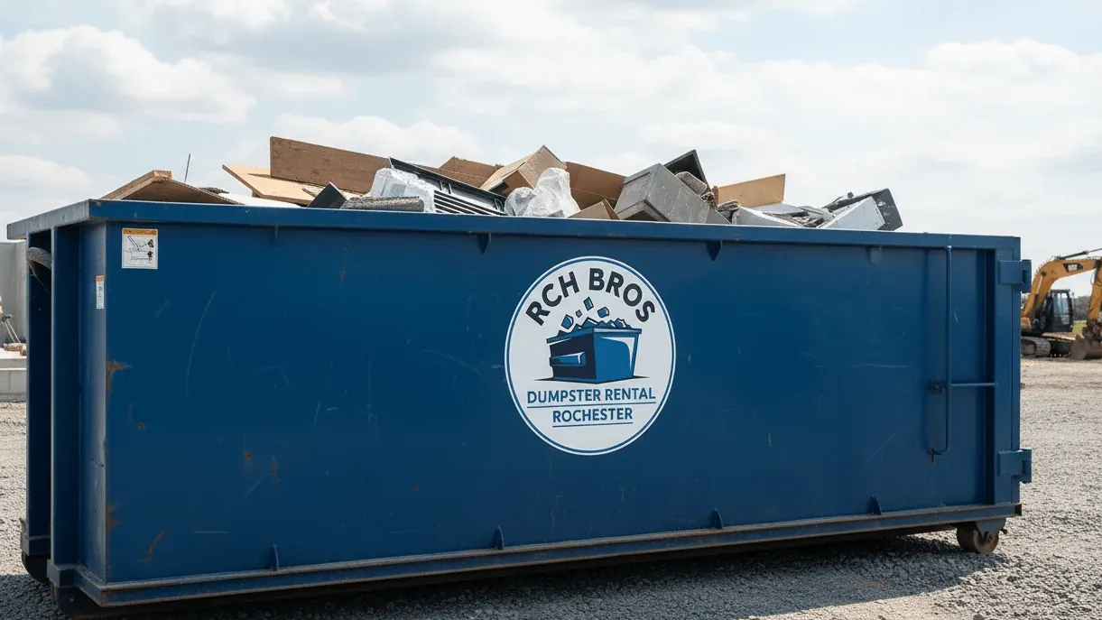 15 Yard Dumpster roll-off container in Rochester, NY 15 Yard Dumpster roll-off container in Rochester, NY