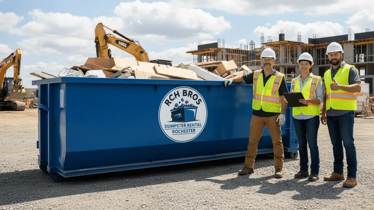 Roll-off dumpster delivery serving Beechwood, New York from Rochester Roll-off dumpster delivery serving Beechwood, New York from Rochester