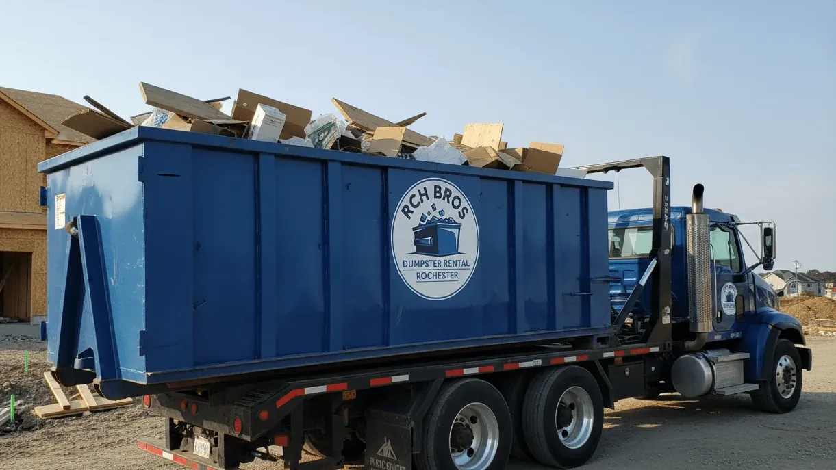 Roll-off dumpster delivery serving Charlotte, New York from Rochester Roll-off dumpster delivery serving Charlotte, New York from Rochester