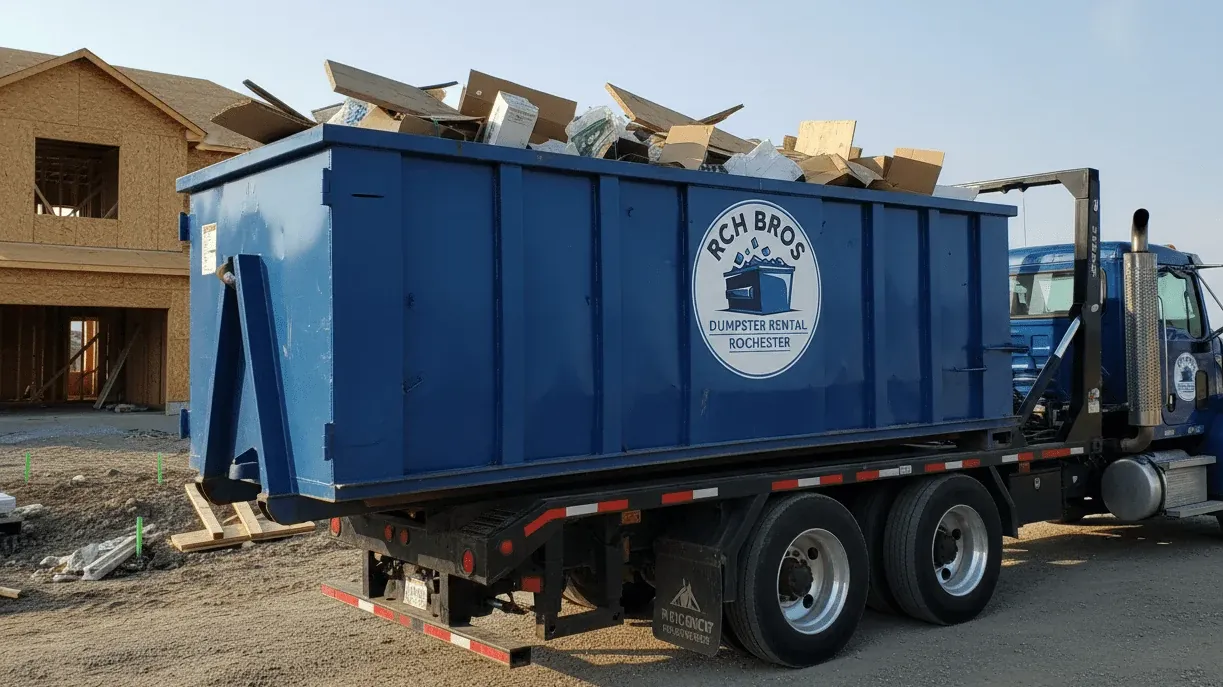 Roll-off dumpster delivery serving Henrietta, New York from Rochester Roll-off dumpster delivery serving Henrietta, New York from Rochester