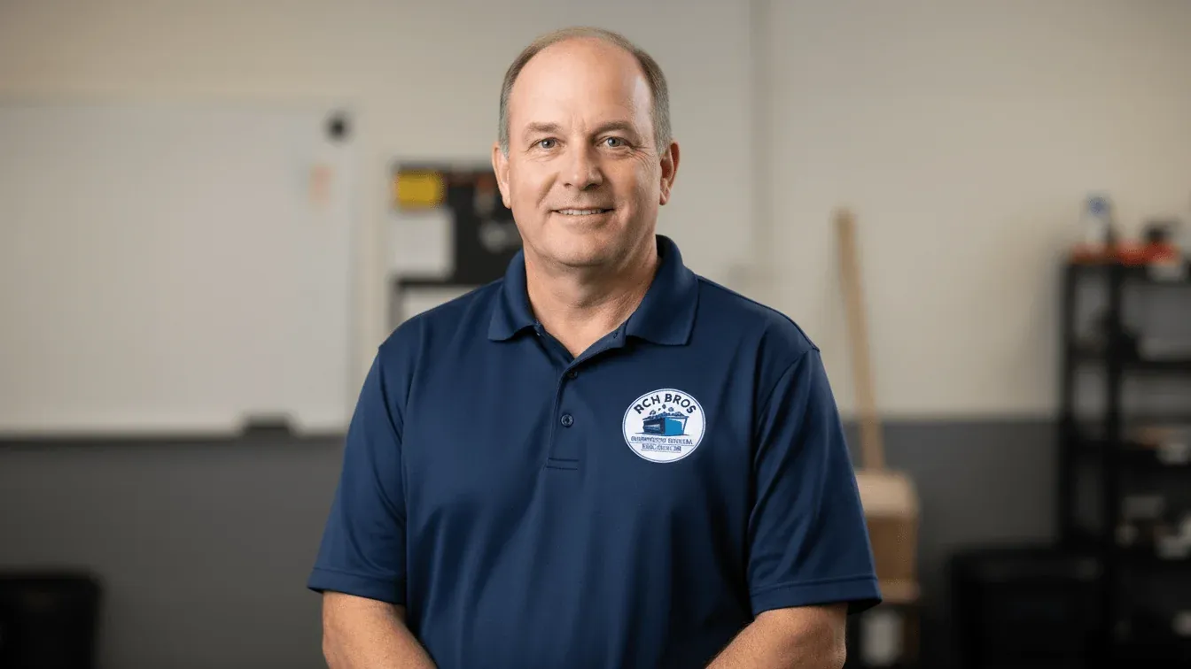 Portrait of the owner of RCH Bros Dumpster Rental Rochester, running roll-off routes across Monroe County since 2011 Portrait of the owner of RCH Bros Dumpster Rental Rochester, running roll-off routes across Monroe County since 2011
